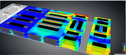 Plan 3D détaillant une maison moderne.