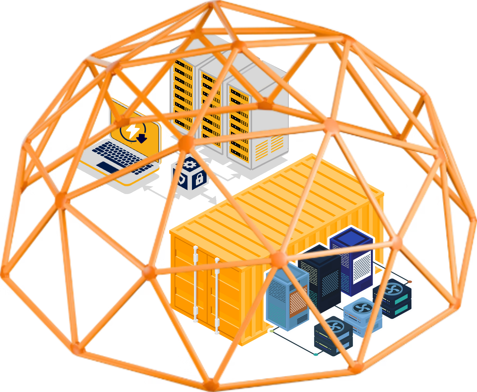 Réseau social avec amarres en bois symbolisant la connexion en ligne