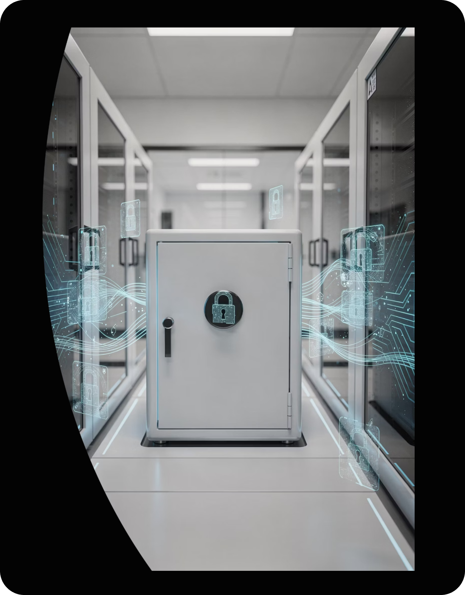 Armoire sécurisée dans un data center