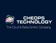 Logo de Cheops Technology sur fond bleu marine.