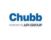 Logo Chubb avec l'inscription Powered by APi Group.