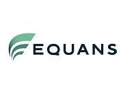 Logo de l'entreprise Equans avec symbole graphique vert.