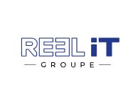 Logo de REEL iT Groupe en bleu et noir.