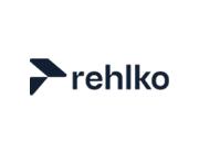 Logo de la marque Rehlko en bleu marine.